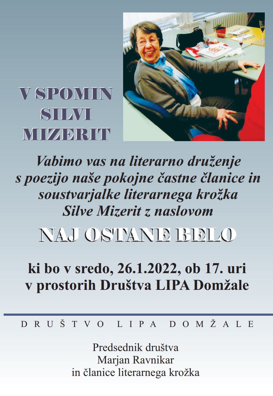 V spomin silvi Mizerit vabilo