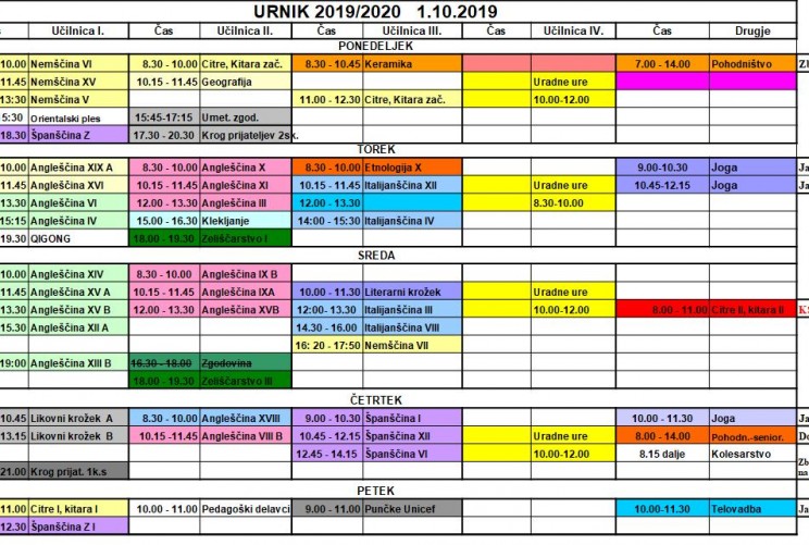 urnik 2019 20